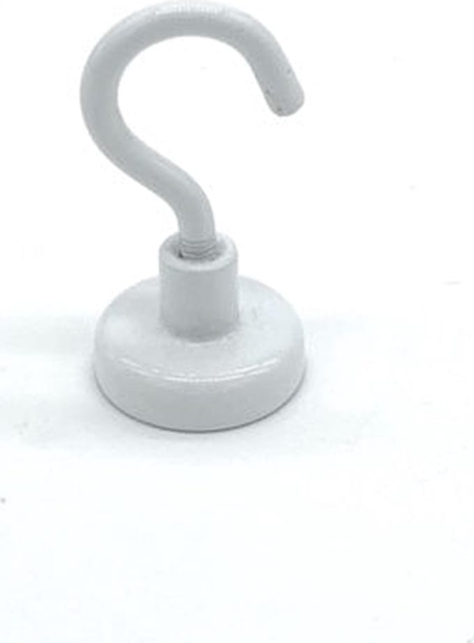 Plafondmagneet met haak wit 16mm 1 | 5 kg