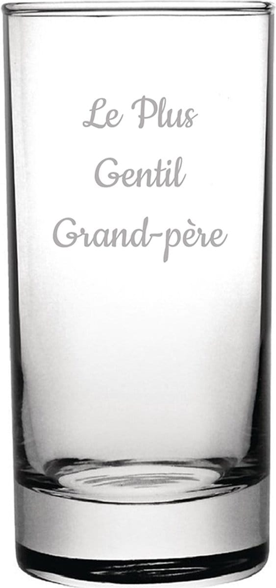 Longdrinkglas gegraveerd - 28,5cl - Le Plus Gentil Grand-père