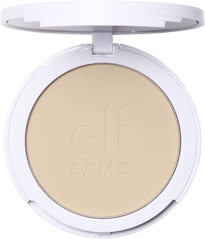 e.l.f. Camo Powder Foundation – Light 250 W – Buildable Medium‑to‑Full Coverage – Semi‑Matte Finish – Inclusief Spiegel & Applicator Sponge