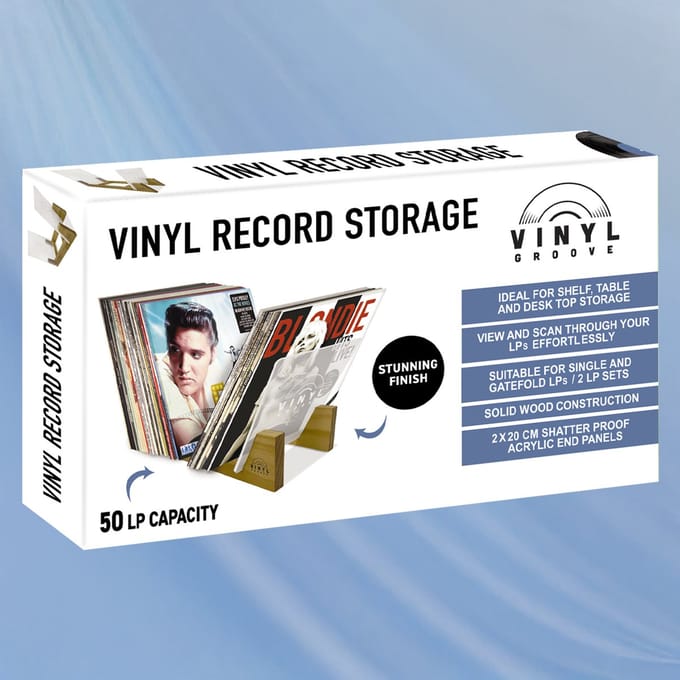 Vinyl Groove - Vinyl Record Storage Table top 50 LP Holder