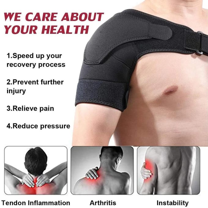 Attelle d'épaule pour coiffe des rotateurs Soulagement de la douleur Support Manchon de compression Enveloppement Pour la stabilité la récupération beige