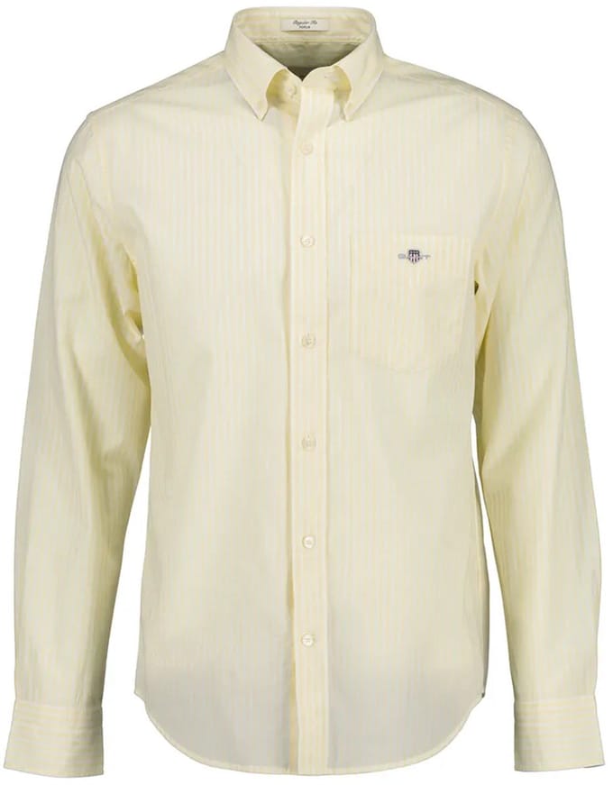 Gant Reg Stripe Overhemd Met Lange Mouwen Geel M Man