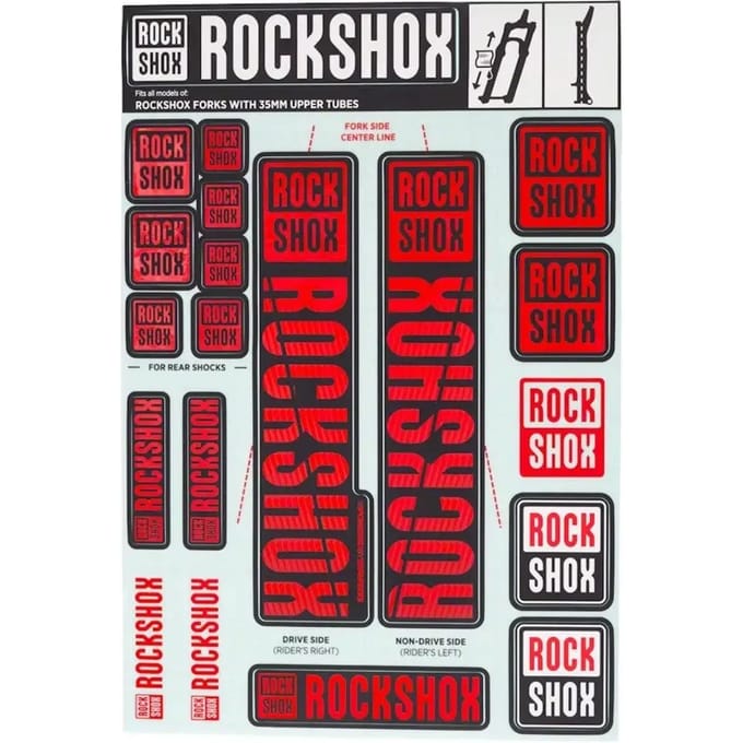 Stickers Rockshox 35mm