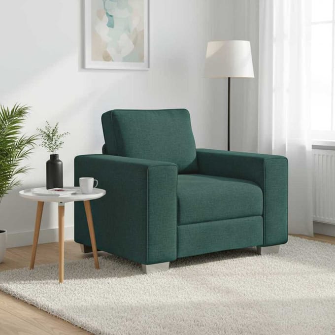 vidaXL - Sofa - Stoel - Donkergroen - 100 - cm - Stof
