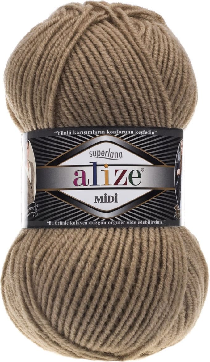Alize Superlana Midi 466 Beige Pakket 5 Bollen 500 Gram