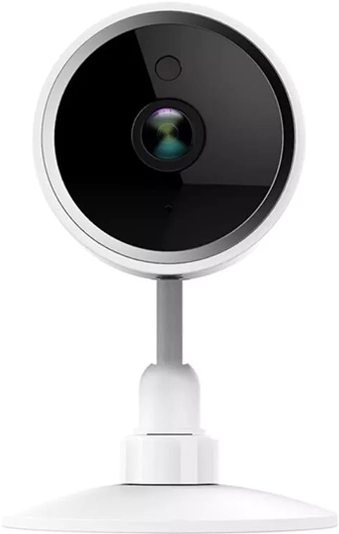 Qnect Wifi Binnencamera - 100° Kijkhoek - HD Nachtzicht - Bewegingsdetectie - Wit
