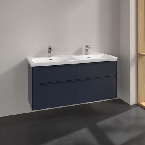 Villeroy & Boch Subway 3.0 vanity unit 127.2 cm, 4 drawers, monochrome handles C56802VQ