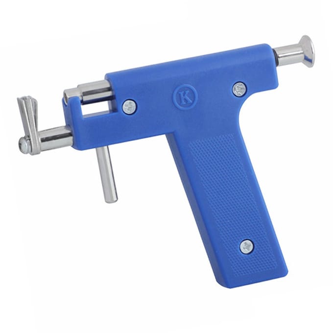 Oorpiercingset met 98 oorknopjes, pijnloos, gemaakt van titaniumstaal, veilig, professioneel en multifunctioneel. blue