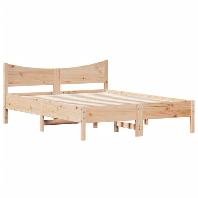 vidaXL - Bedframe - zonder - matras - massief - grenenhout - 140x200 - cm