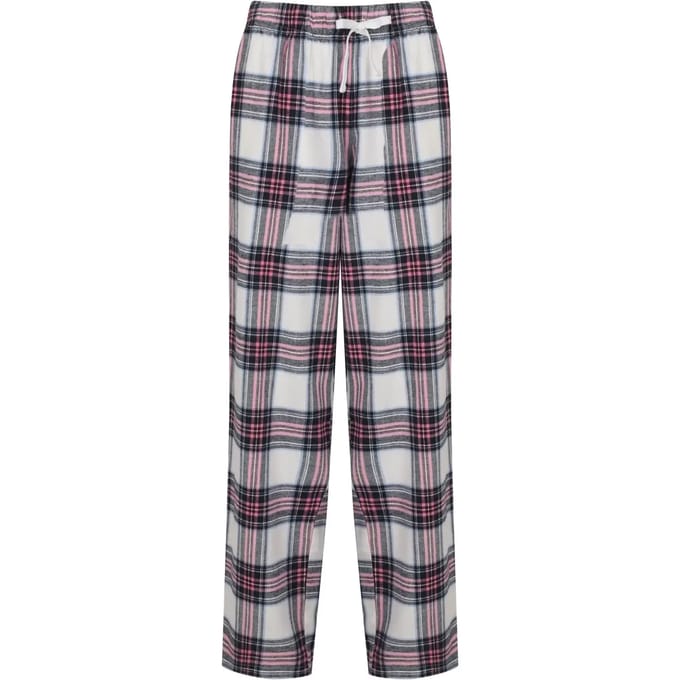 Skinnifit Women´s Tartan Lounge Pants SF83 - White-Pink Check - S