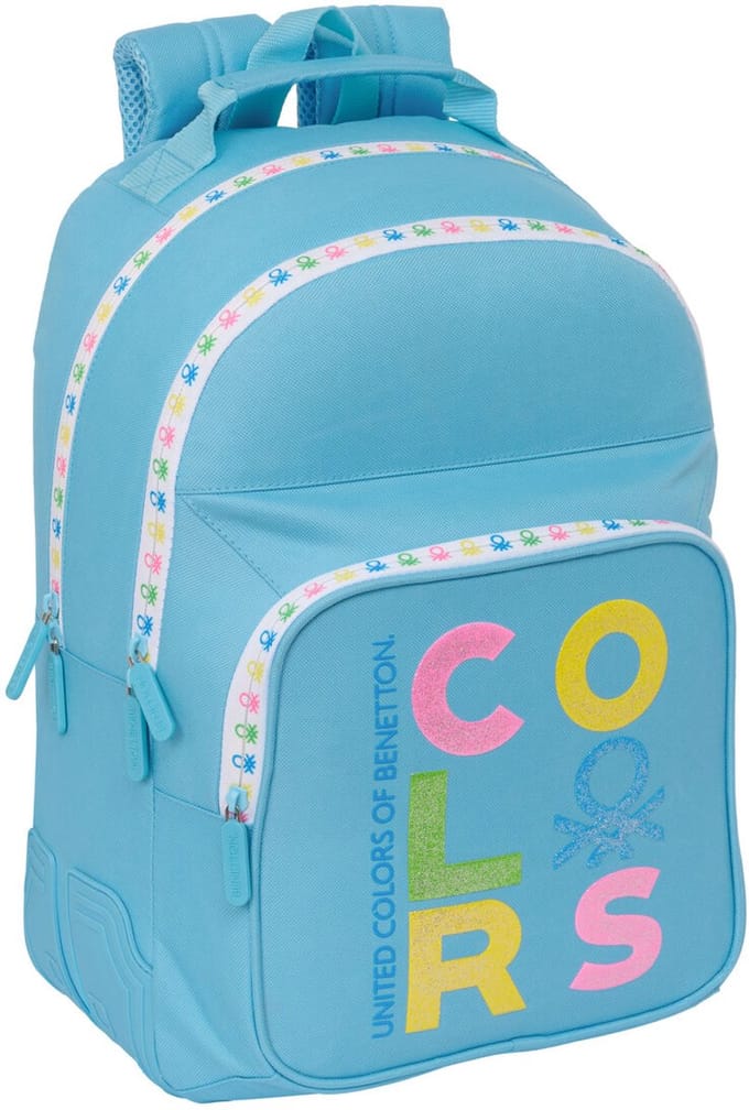 Schoolrugzak Benetton Spring Celeste 32 x 42 x 15 cm