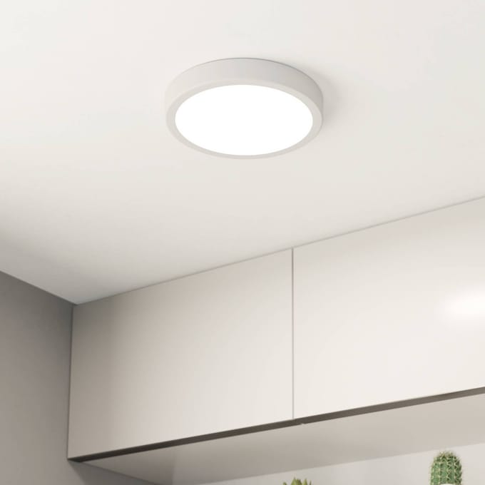 EGLO LED plafondlamp Fueva 5 IP44 3000K wit Ø21cm
