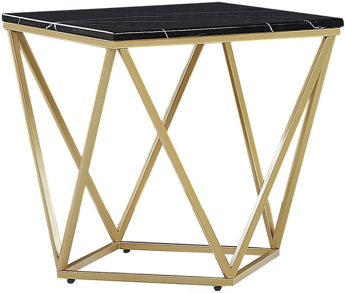 MALIBU - Bijzettafel - Zwart - MDF