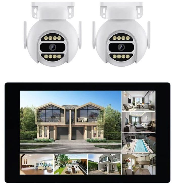 Link2Home – 2-camera 3MP – Buiten gemotoriseerde set met monitor