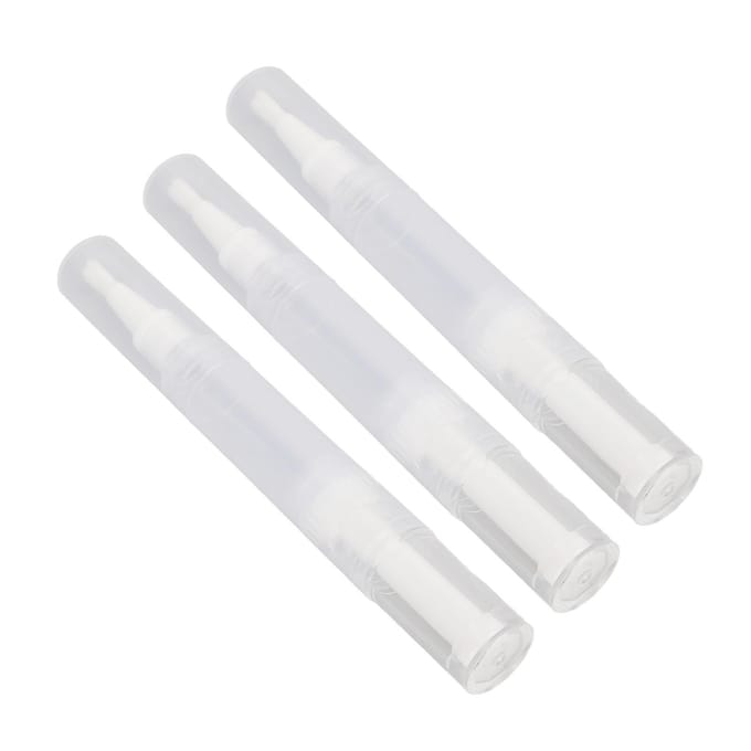 3 Stuks Transparante Draaipennen 4,5 ml Leeg Penseelpunt Draaibaar Herbruikbaar Nagelolie Container Applicator white