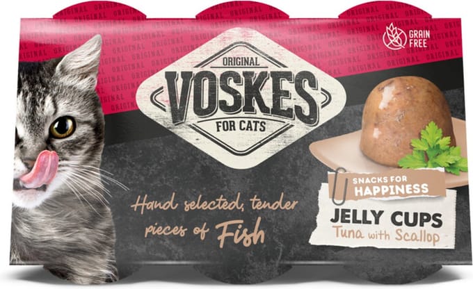 12x Voskes Tender Pieces Tonijn en Sint - Jakobsschelp 6 x 25 gr