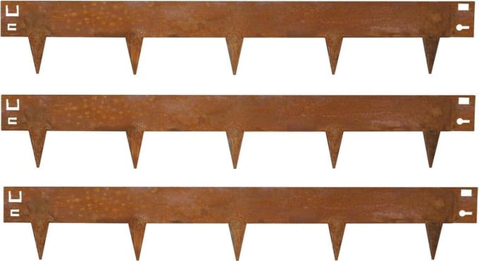 ZG-Edge Borderrand Cortenstaal 106x16 cm - 8 stuks - Kantopsluiting