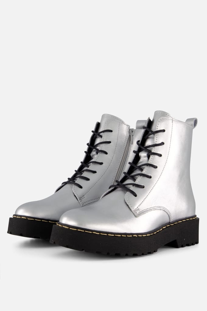 Cellini Cellini veterboots zilver metallic
