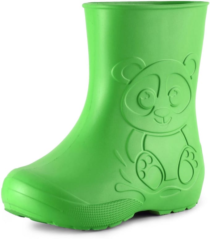 Ladeheid LA-CA-Panda Kinder Regenlaarzen - Rubber - Licht - EVA - Groen - 28/29
