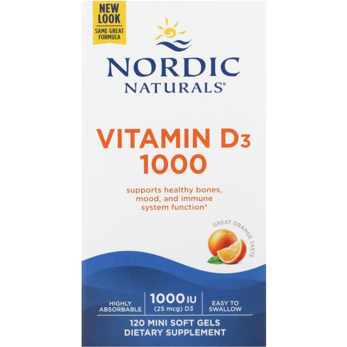 Nordic Naturals, Vitamine D3, Sinaasappel, 1.000 IE, 120 zachte capsules