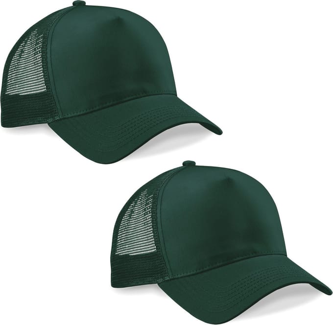 2 pack Beechfield Snapback Trucker Groen