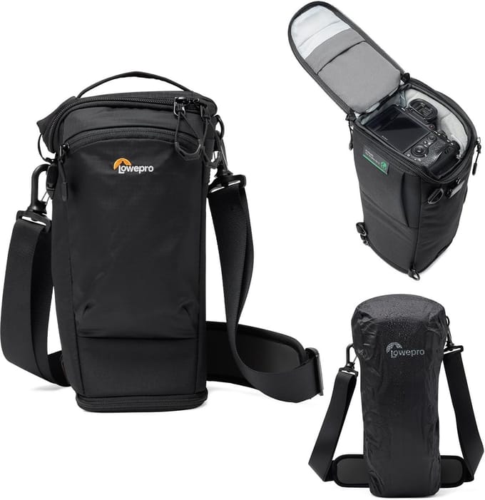 Toploader voor full-frame camera met 70-200 f2.8 lens - ProTactic TLZ 75 Slim AW III