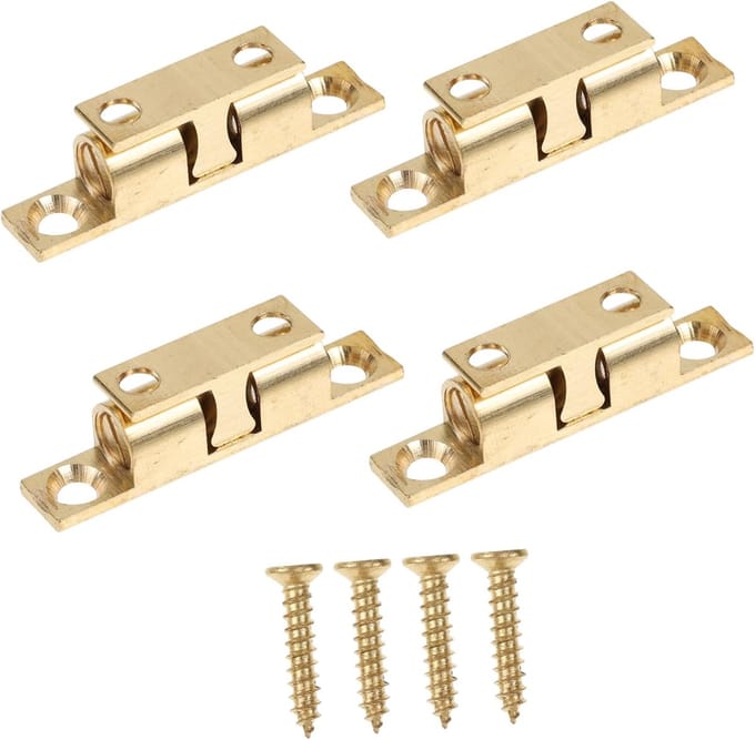 Deurvangers - Kastsluitingen - Kasten Sluiten - Koperen Materiaal - 4 Sets - Goud