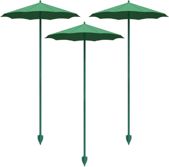 Plantenparaplu - Tuinparaplu Schaduwdoek - Bescherming Plantengroei - Glasvezel PP Constructie - 44 cm - Umber