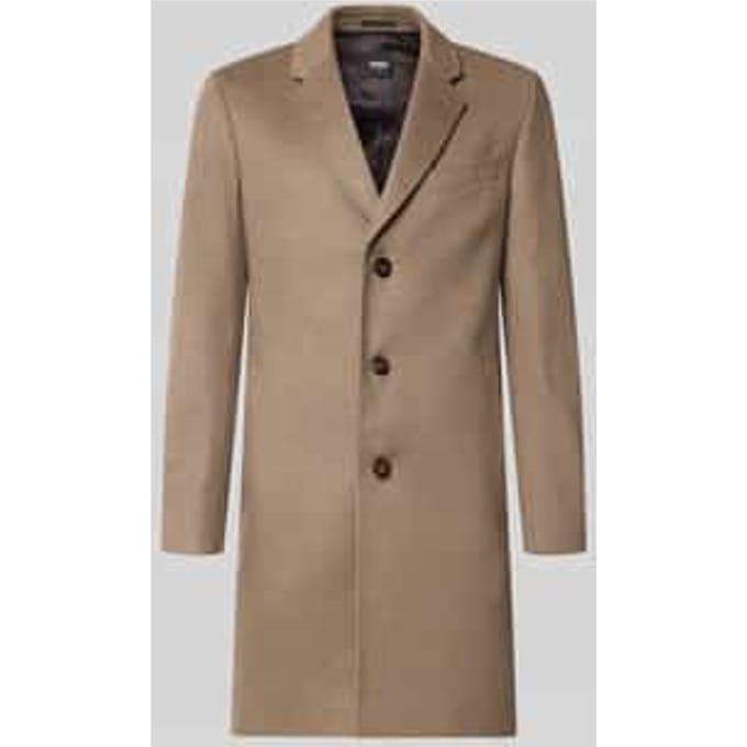 Slim fit lange jas van mix van wol en kasjmier model 'H-Hyde-264'