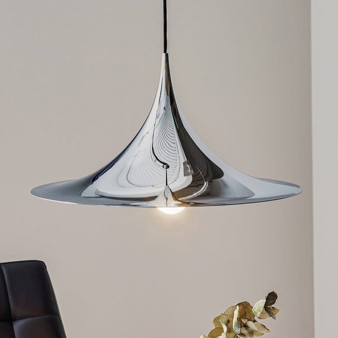 Gubi - Semi Hanglamp - Ø47 cm - chroom - zilver
