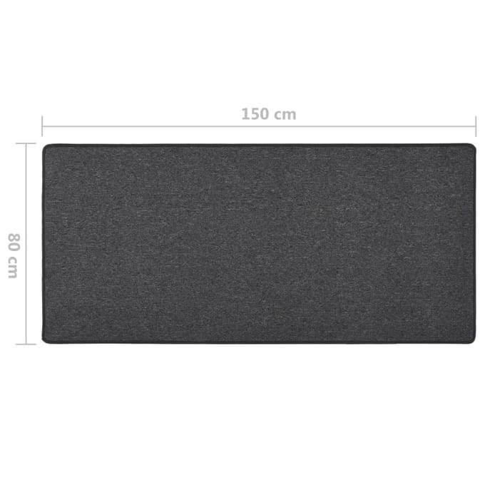 vidaXL - Tapijtloper - 80x150 - cm - antracietkleurig