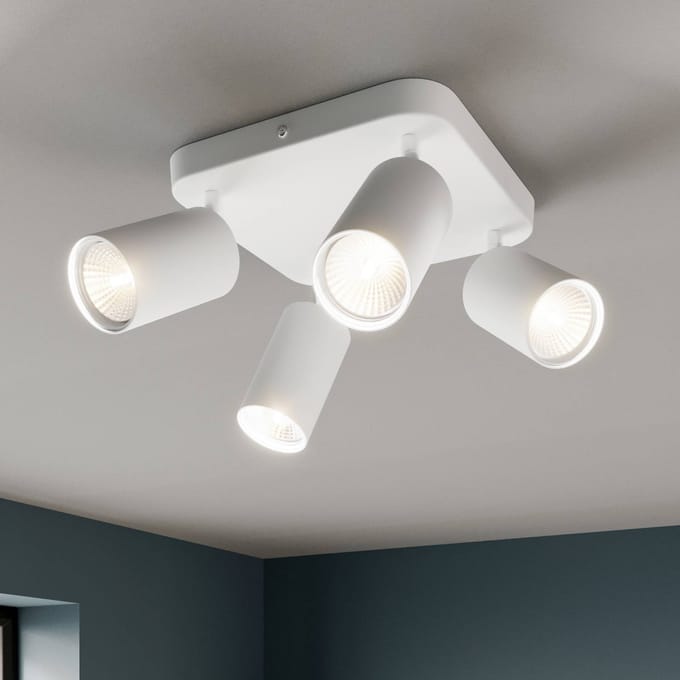 Nowodvorski Lighting Plafondlamp Eye Spot 4-lamps vierkant, wit
