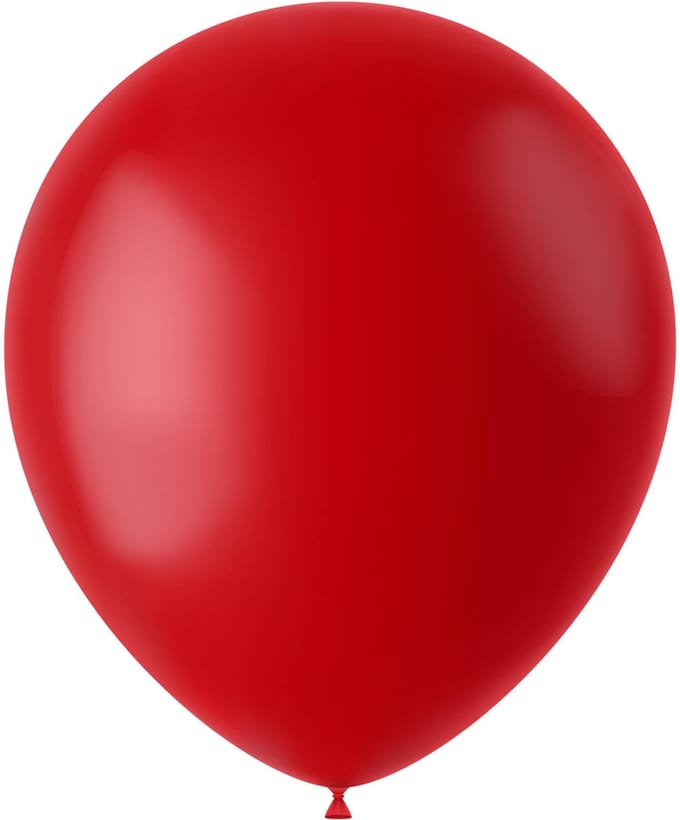 Ballonnen Radiant Fiery Red Metallic 33cm - 10 stuks