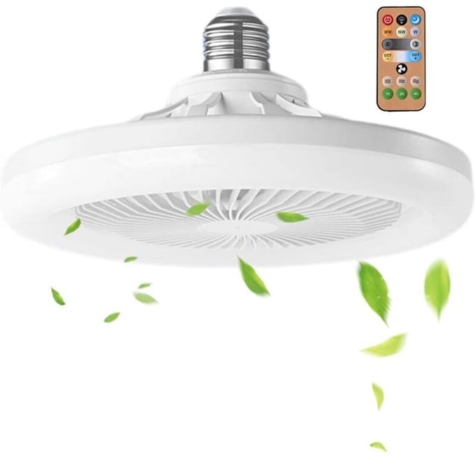 fan-Mini plafondventilator met verlichting, plafondventilator, gesloten plafondventilator, plafondventilator