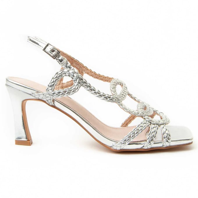Sandalia Con Tacon Para Mujer.  Montevita  Sanndal21  91724 36 zilver