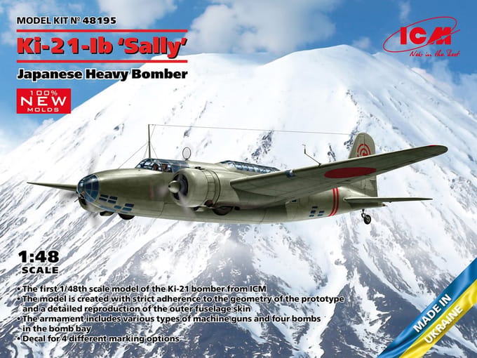 ICM Modelbouwpakket Militaire voertuigen - 48195 Ki-21-Ib Sally - Japanese Heavy Bomber Plastic - 1:48 - Modelbouw