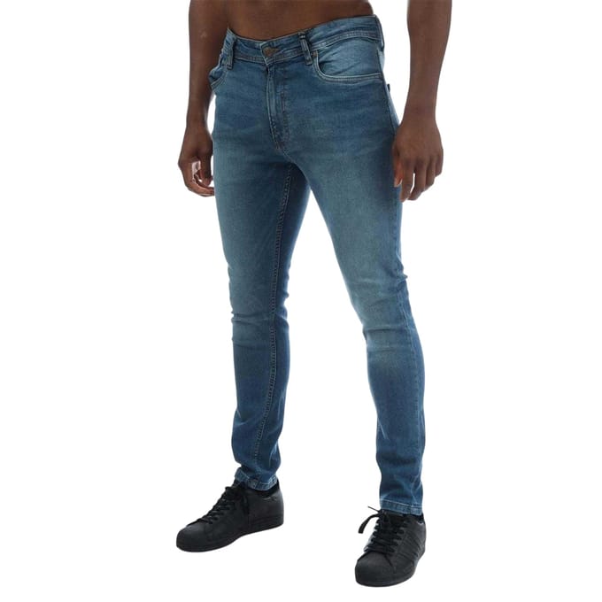 Duck and Cover Heren Doves Slim Jeans (Blauw)