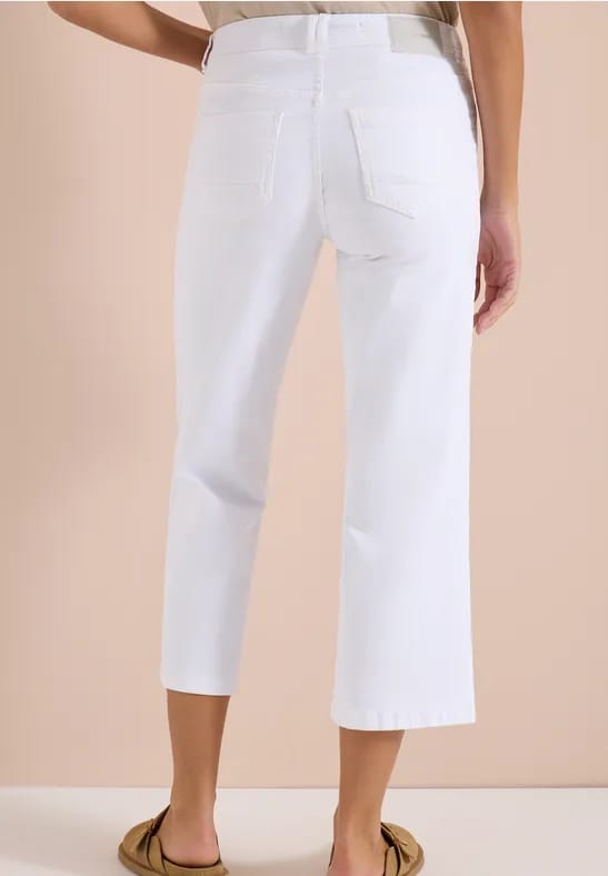 7/8 Wide Legs jeans met opgestikte zakken