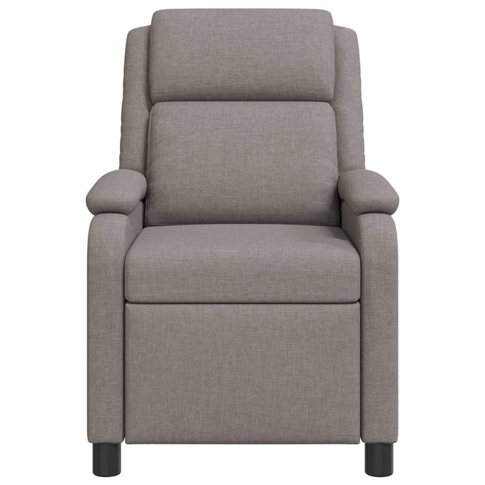 vidaXL - Recliner - Taupe - Stof