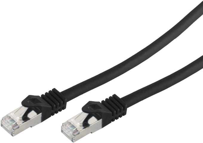 S/FTP CAT7 10 Gigabit netwerkkabel / zwart - LSZH - 50 meter