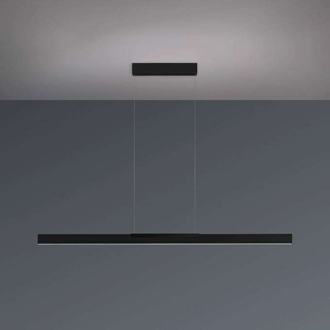 Bopp LED hanglamp Nano 2.0, lengte 140 cm, zwart, metaal