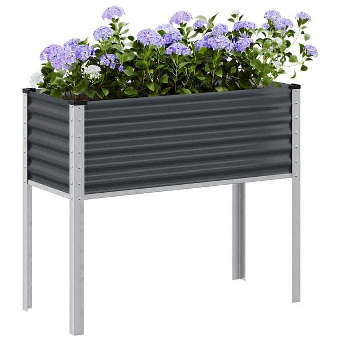 vidaXL - Plantenbak - Antraciet - 100x45x90 - cm - Staal