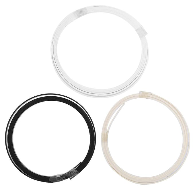 3 Stuks Purfling ABS Kunststof Gitaar Binding Strip Decoratieve Gitaar Strip 1610x5x1.5mm white