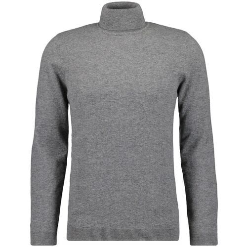 Ragman Trui Cashmere Col Grijs Melange / male