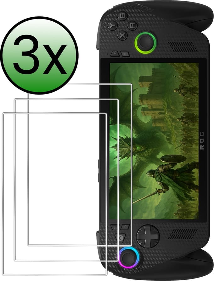 Beschermglas Geschikt voor Xbox Ally X Screenprotector Tempered Glass - Screenprotector Geschikt voor Xbox Ally X Screen Protector - 3 Stuks