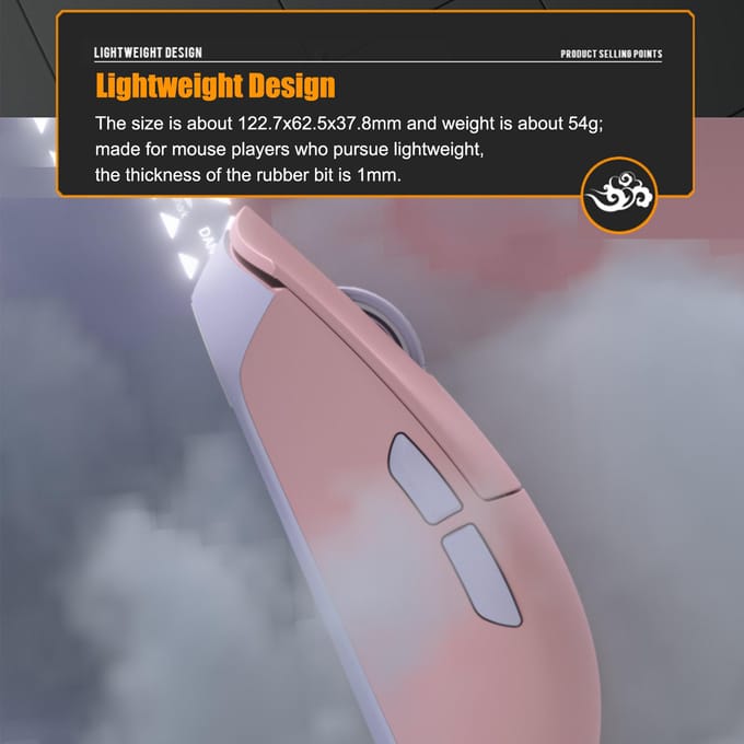 Darmoshark M3 pro Wireless BT5.2 2.4G bekabelde tri-mode oplaadbare gamingmuis 26000DPI instelbaar wit
