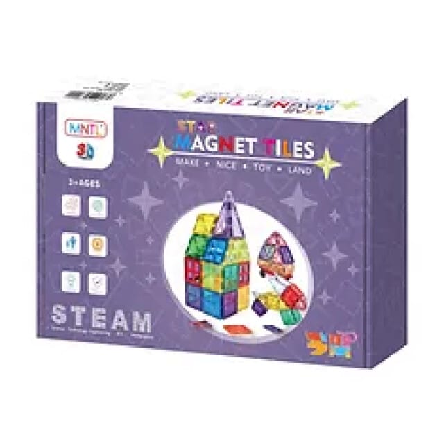 MNTL Magnetic Tiles Magnetische Tegels Rainbow sterren - 42 stuks
