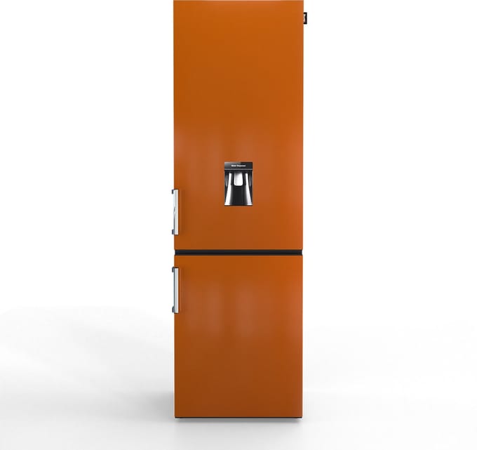 Nunki Large H2O – Koel-vriescombinatie – Waterdispenser – E-klasse – 268 liter – Front Liquid Copper Gloss