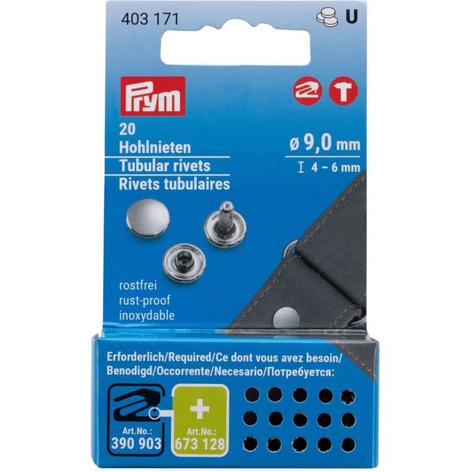 Holnieten 4-6mm zilverkleurig 20st 25 st. - Prym