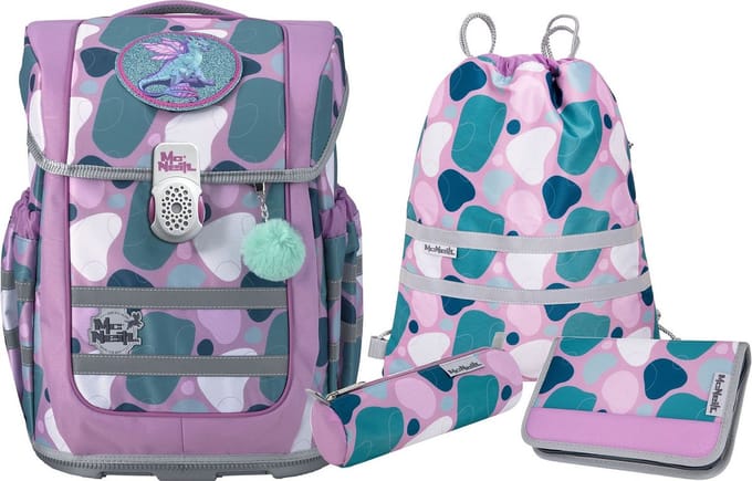 McNeill Schooltas Ergo Compacto Schoolbag Set 5-delig Barba Roze
